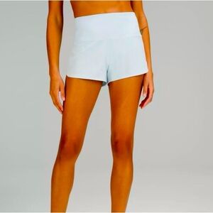 BRAND NEW Lululemon Speed Up High Rise Short 2.5” Lined Powder Blue NWT